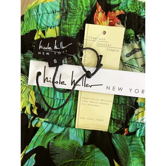 NICOLE MILLER New York Floral Wide Leg Pants Size Small - Picture 5 of 10